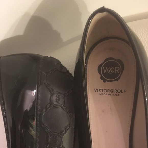 VIKTOR & ROLF couture flatform patent loafers RARE - Picture 6 of 8